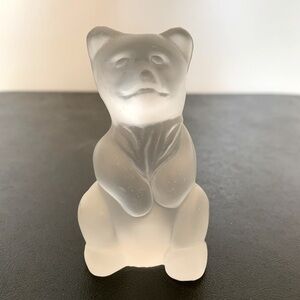 Vintage 24% Lead Crystal Frosted Bear from The European Collection, West Germany